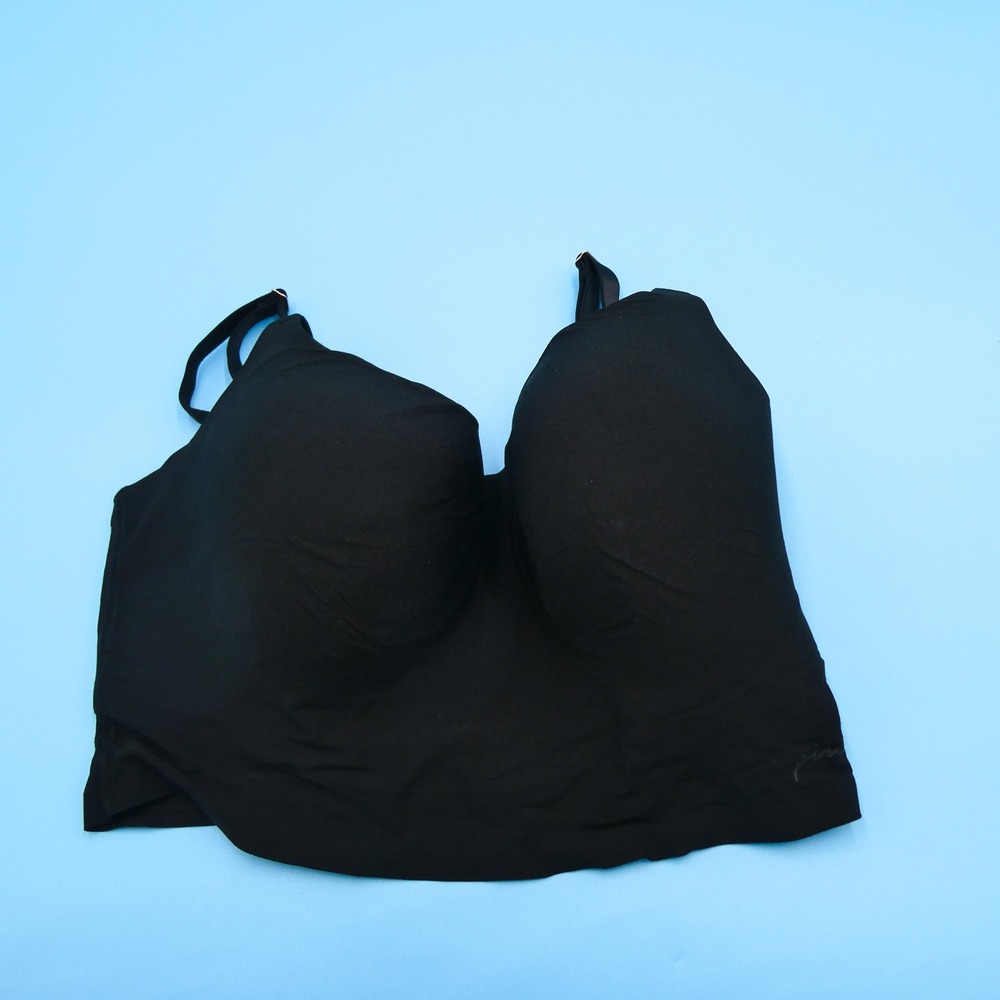 PINK Victoria's Secret Bra Top Womens‎ Medium DD Wireless Lightly Lined Black